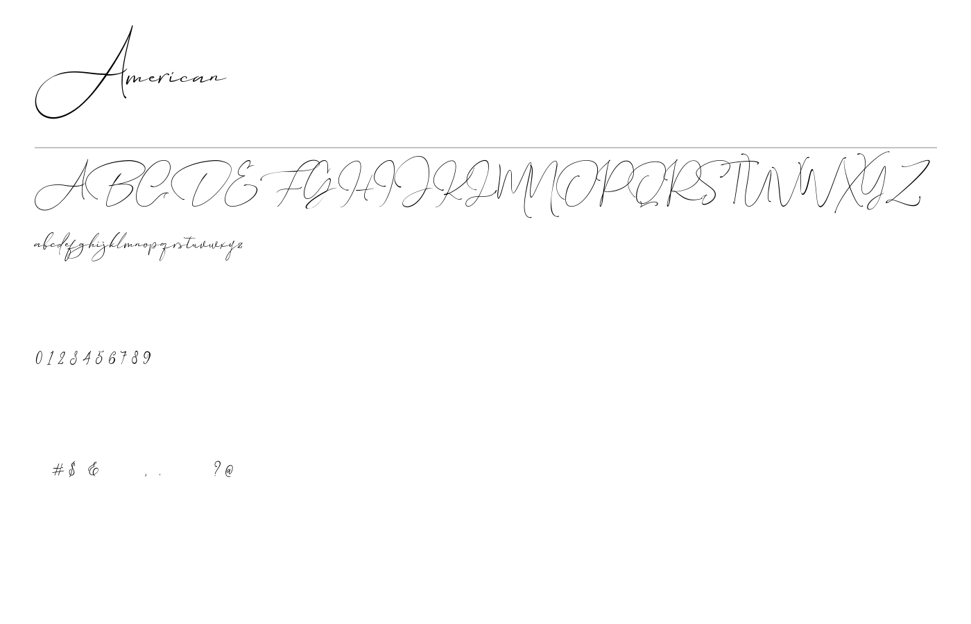 American Font preview