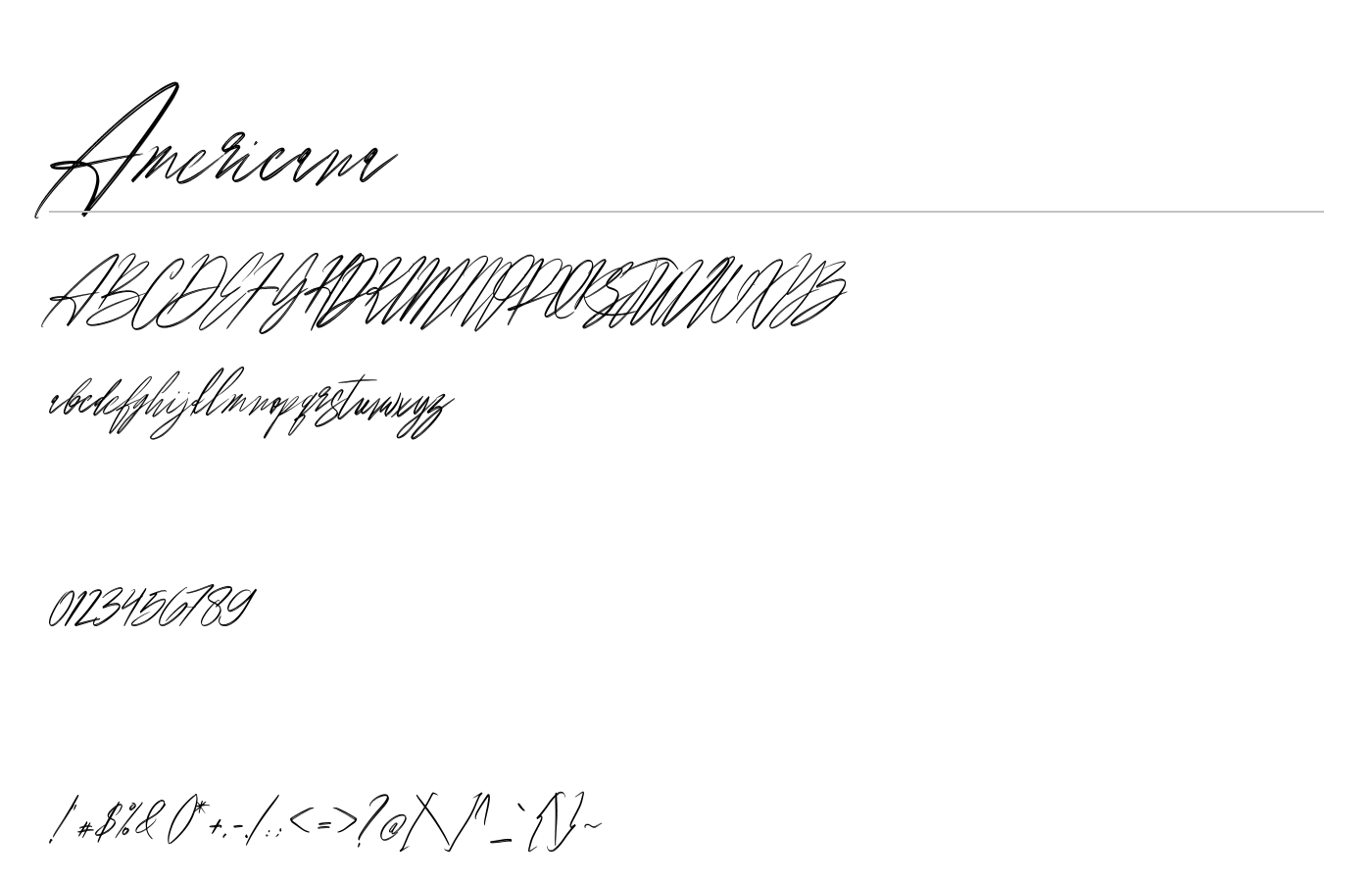 Americana Font preview