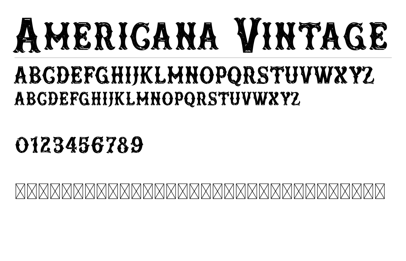 Americana Vintage Font preview
