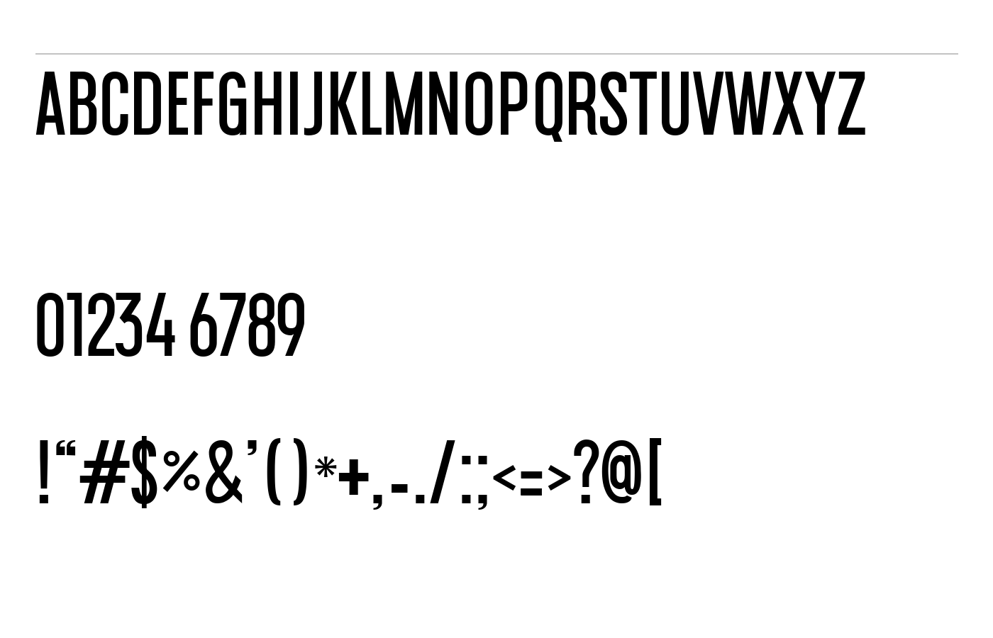 Americana Font preview