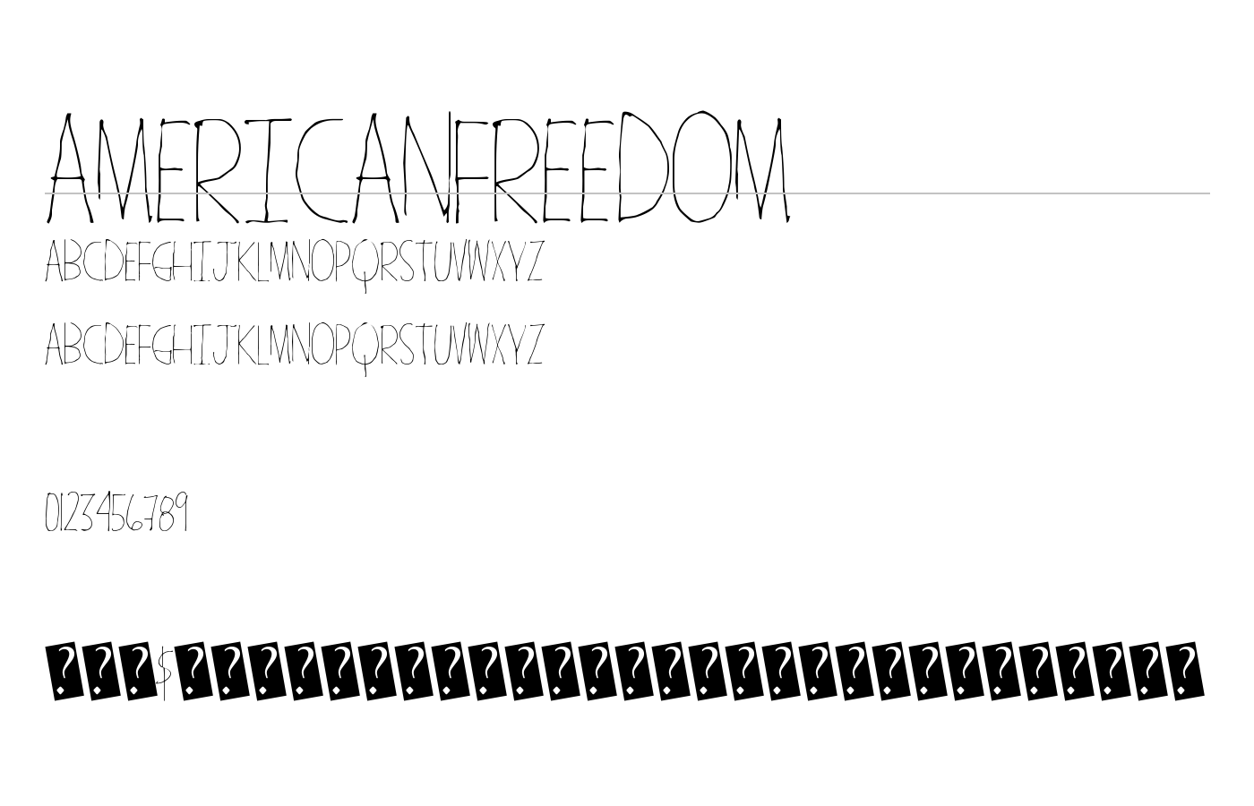 AmericanFreedom Font preview