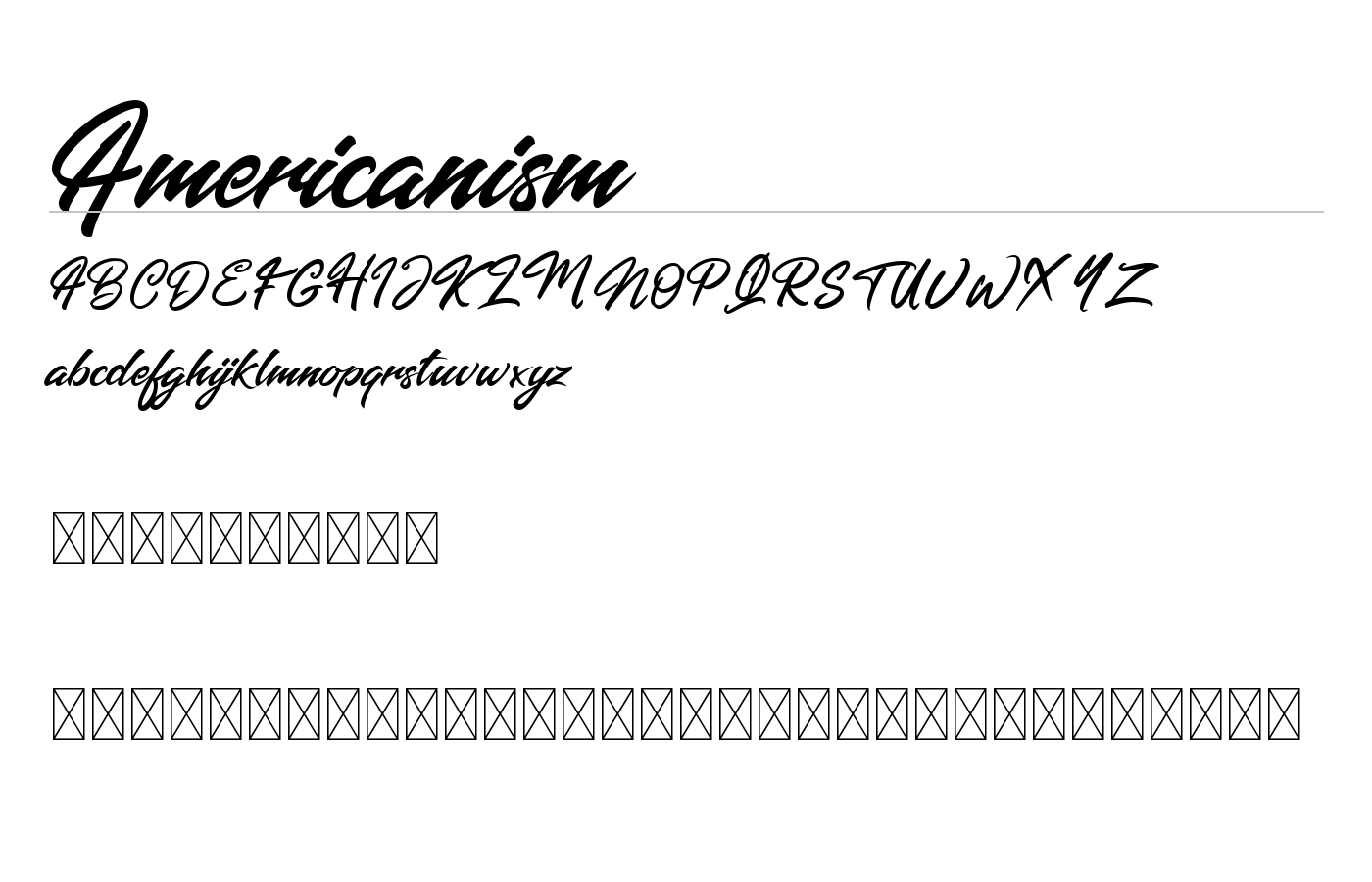 Americanism Font preview