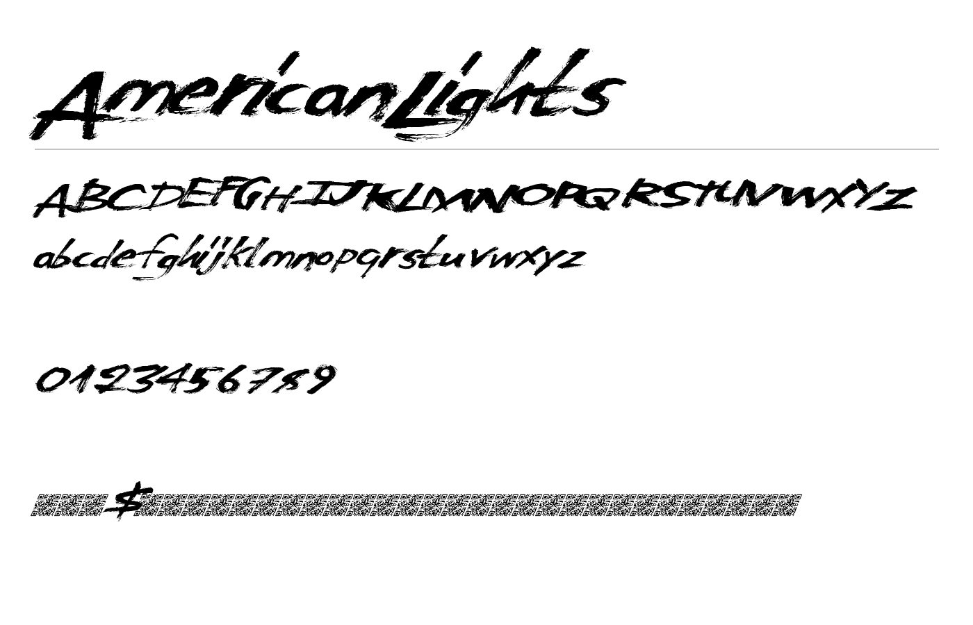 AmericanLights Font preview