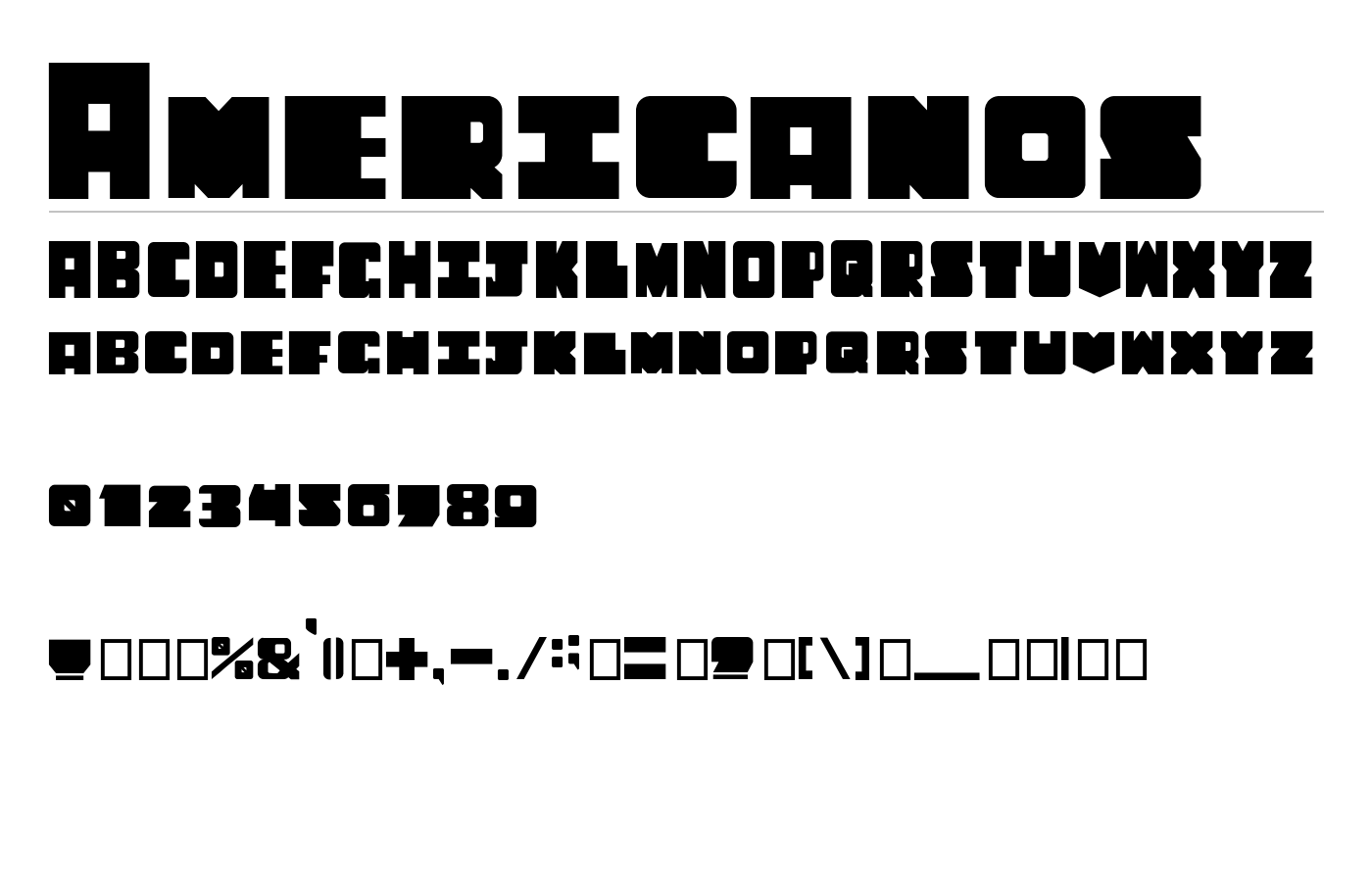 Americanos Font preview