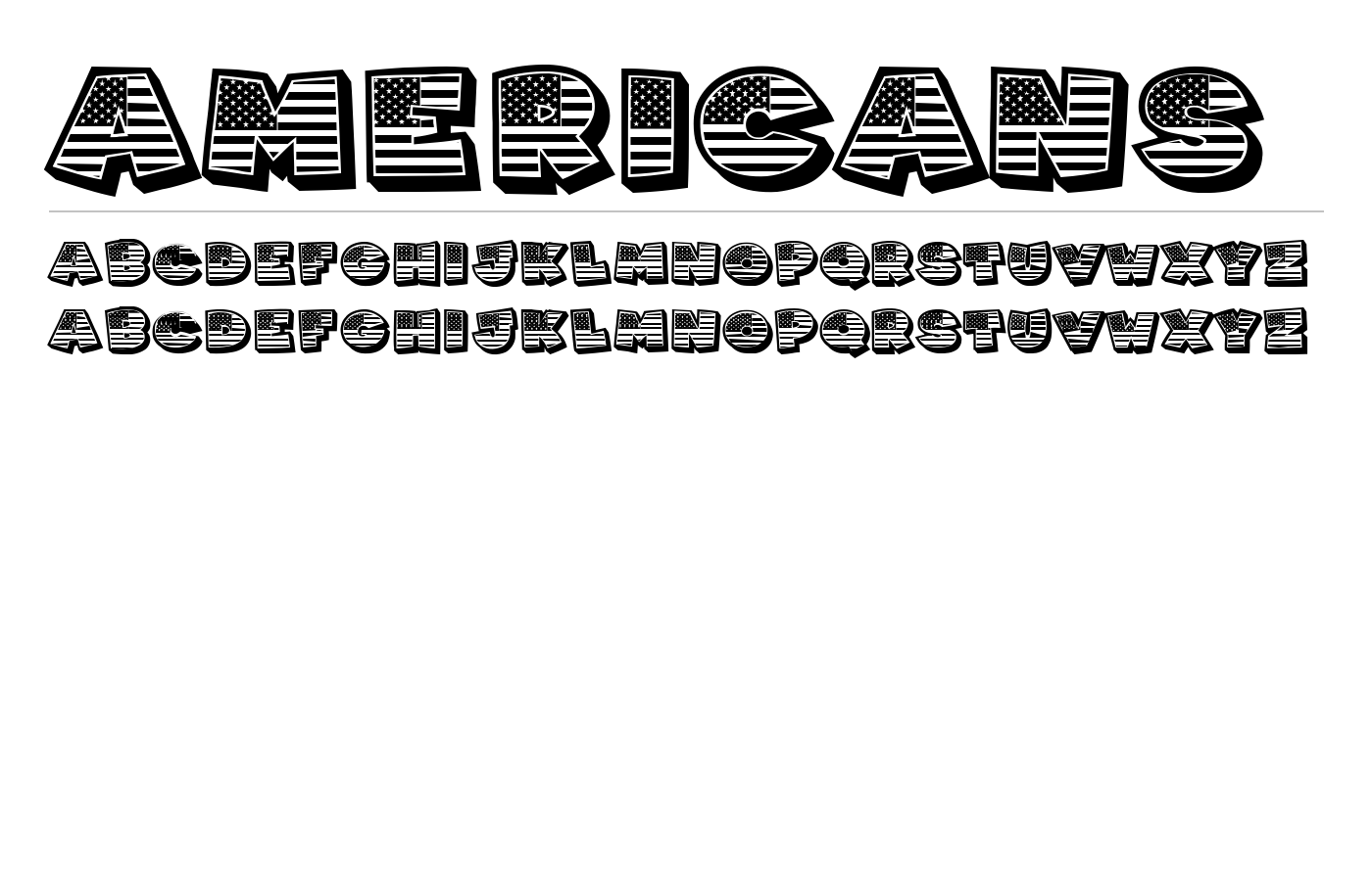 Americans Font preview