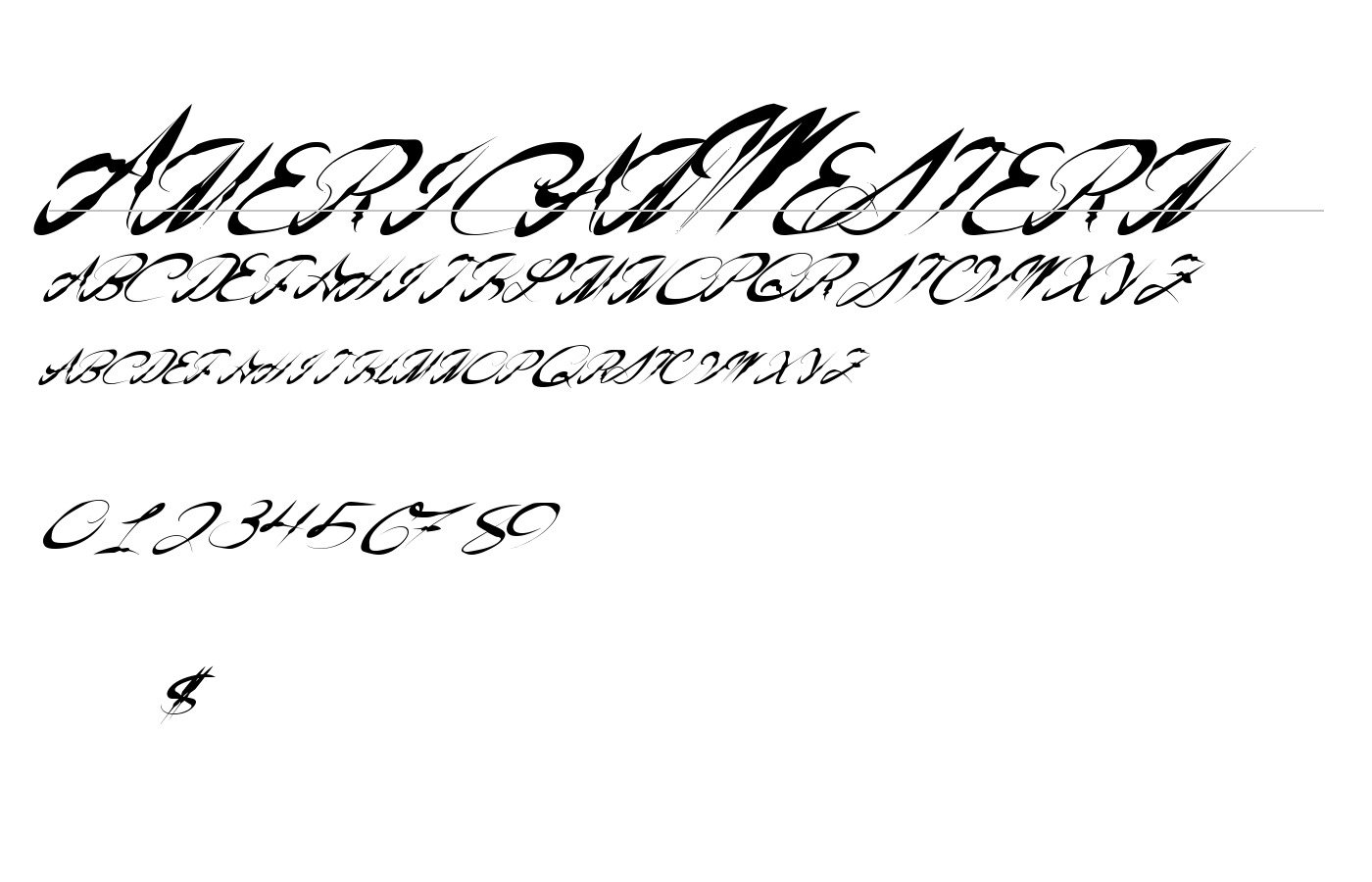 AmericanWestern Font preview