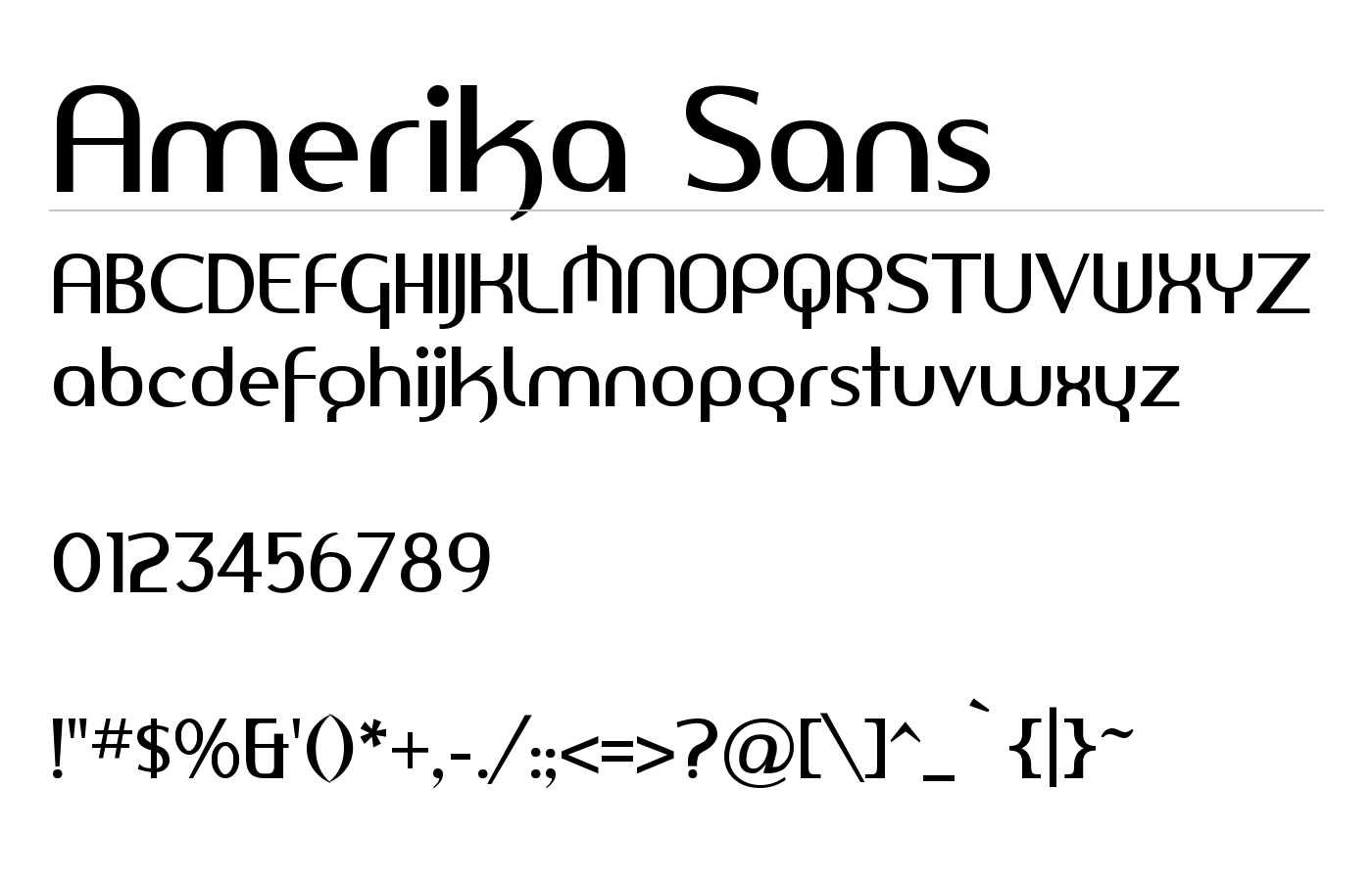 Amerika Sans Font preview