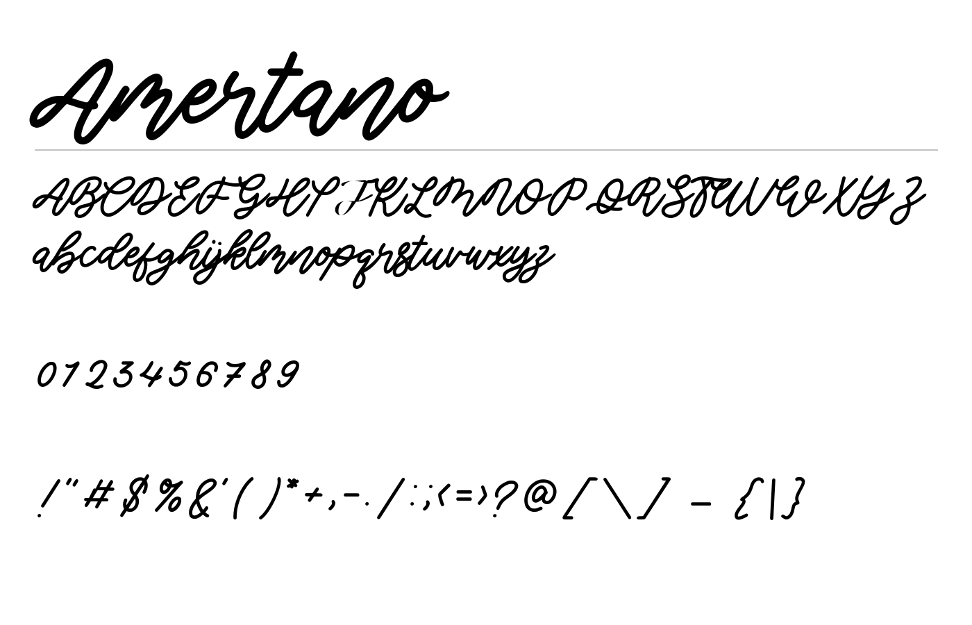 Amertano Font preview