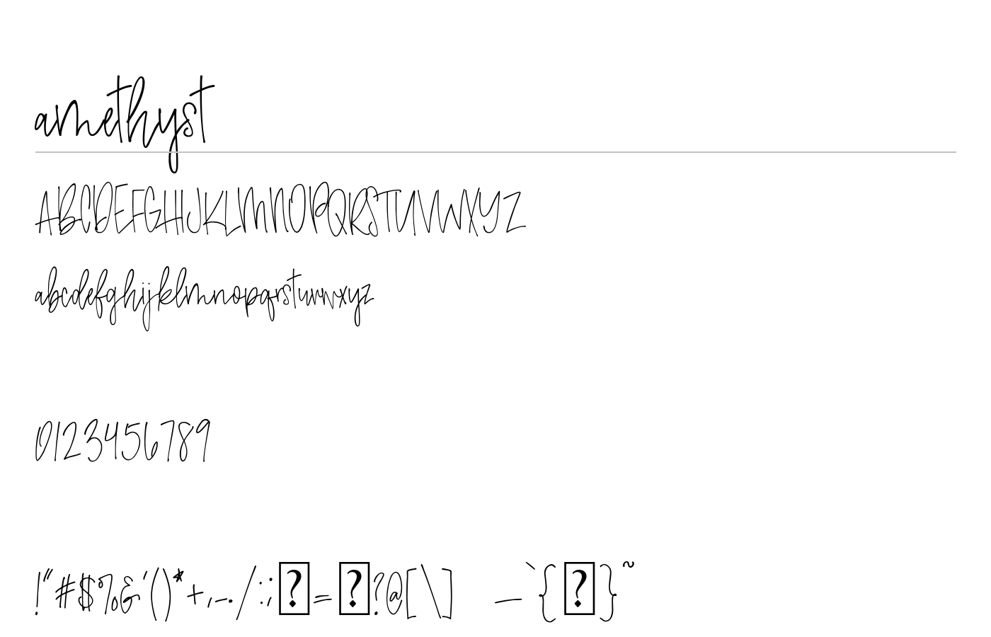 amethyst Font preview