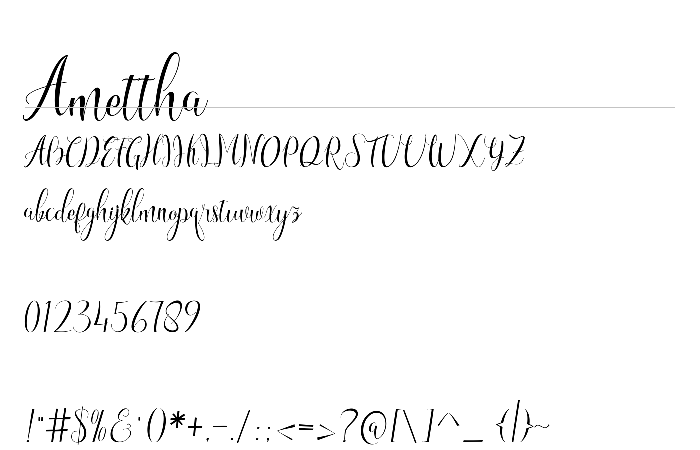 Amettha Font preview
