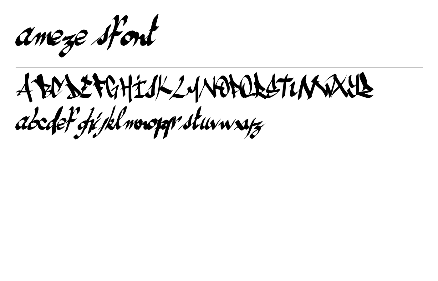 ameze'sfont preview