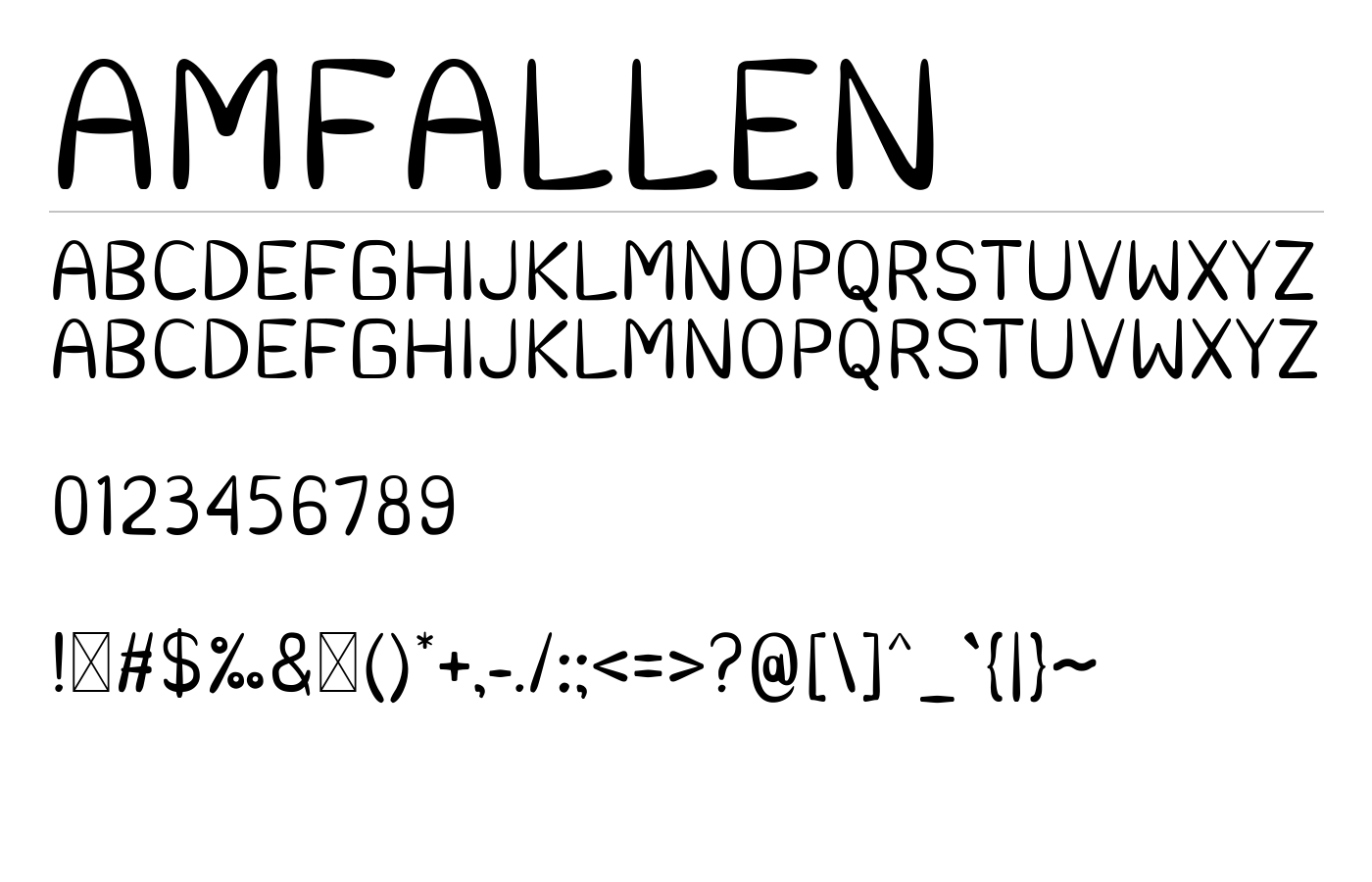 Amfallen Font preview