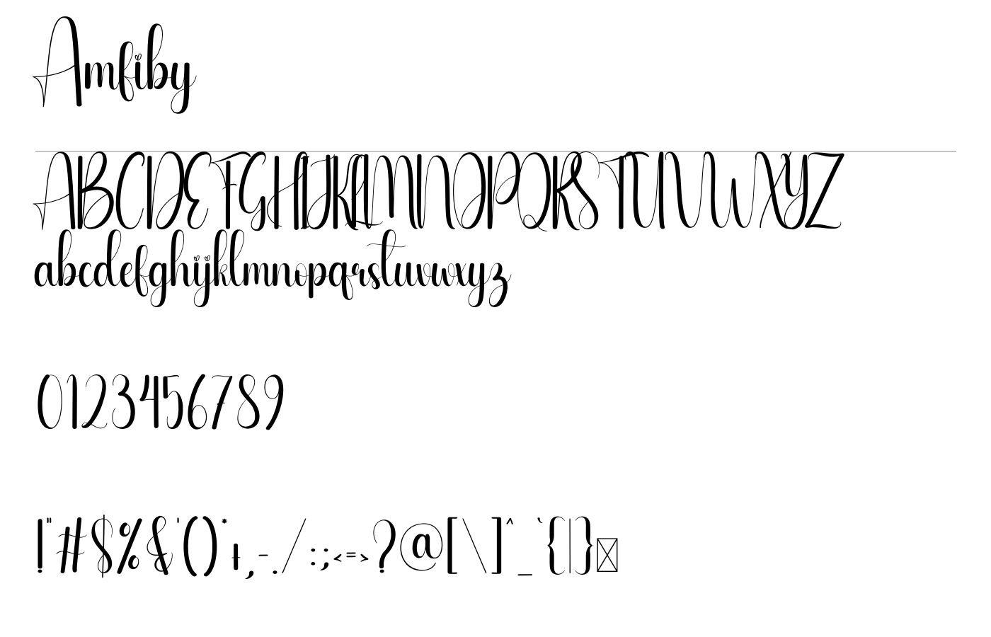 Amfiby Font preview
