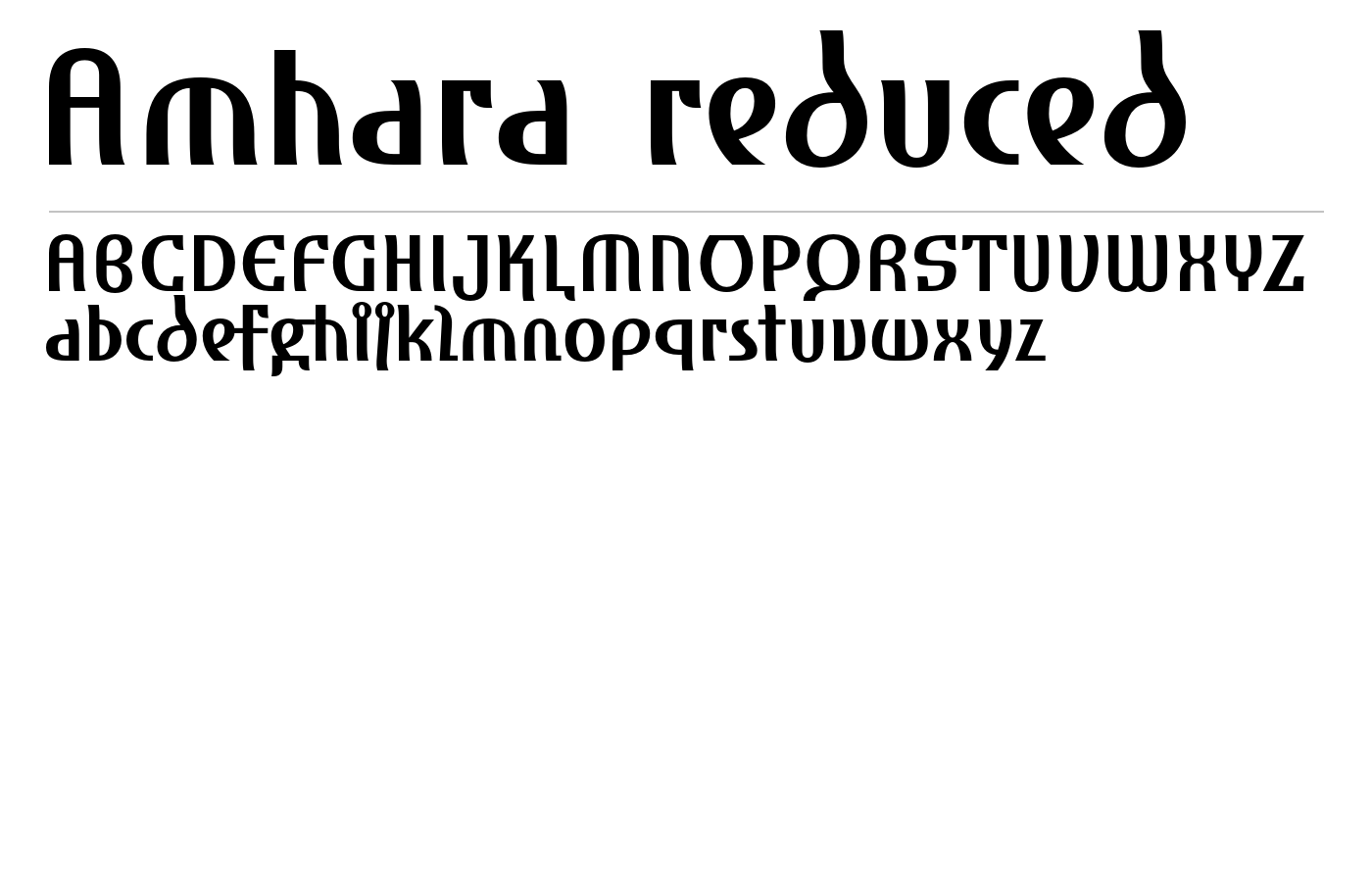 Amhara reduced Font preview