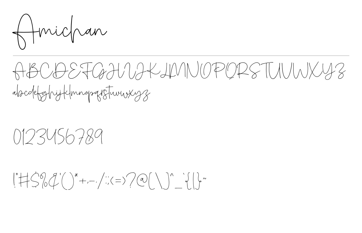 Amichan Font preview