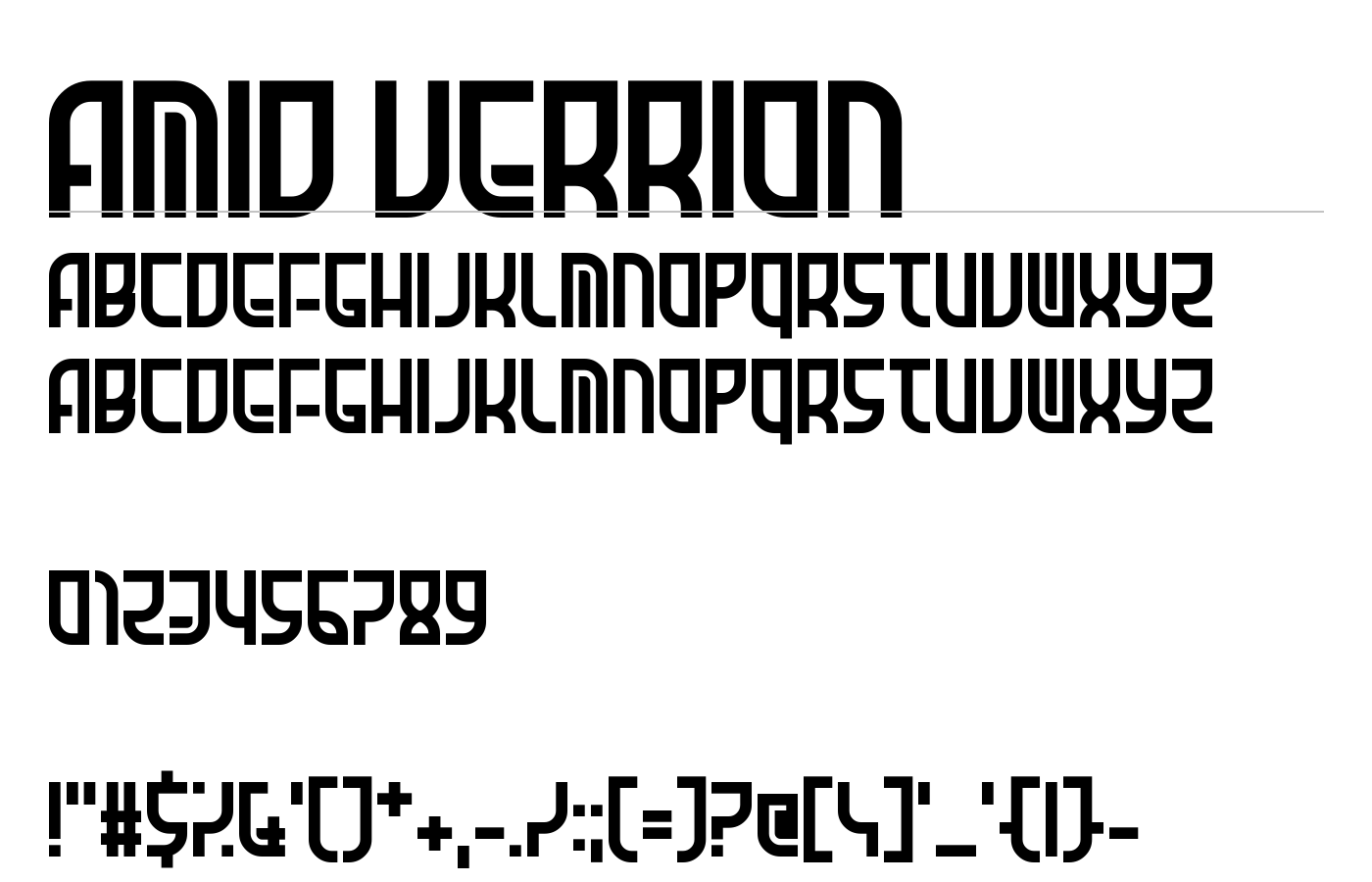 Amid Verrion Font preview