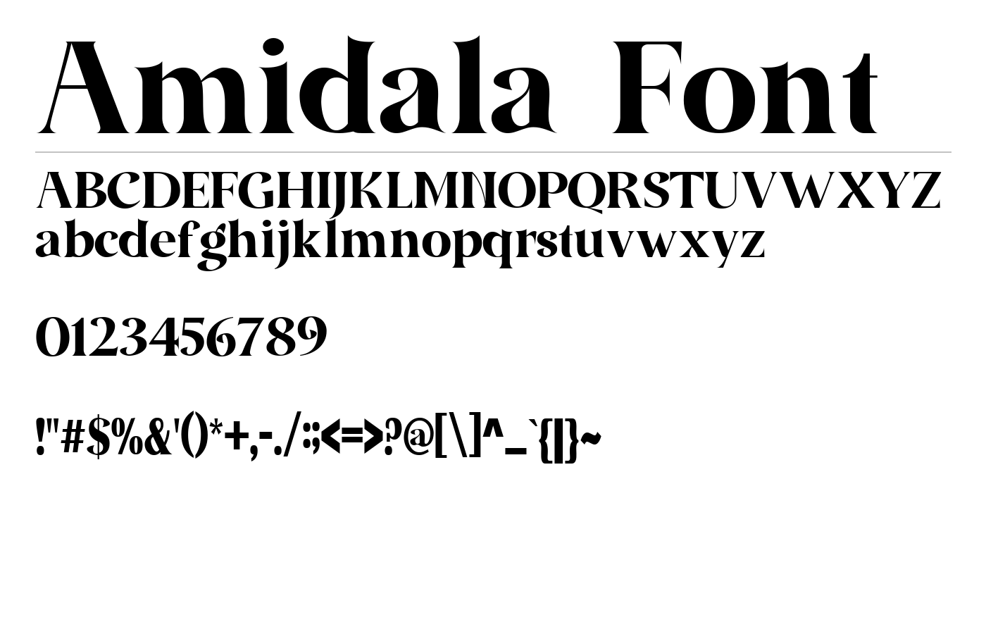 Amidala Font preview
