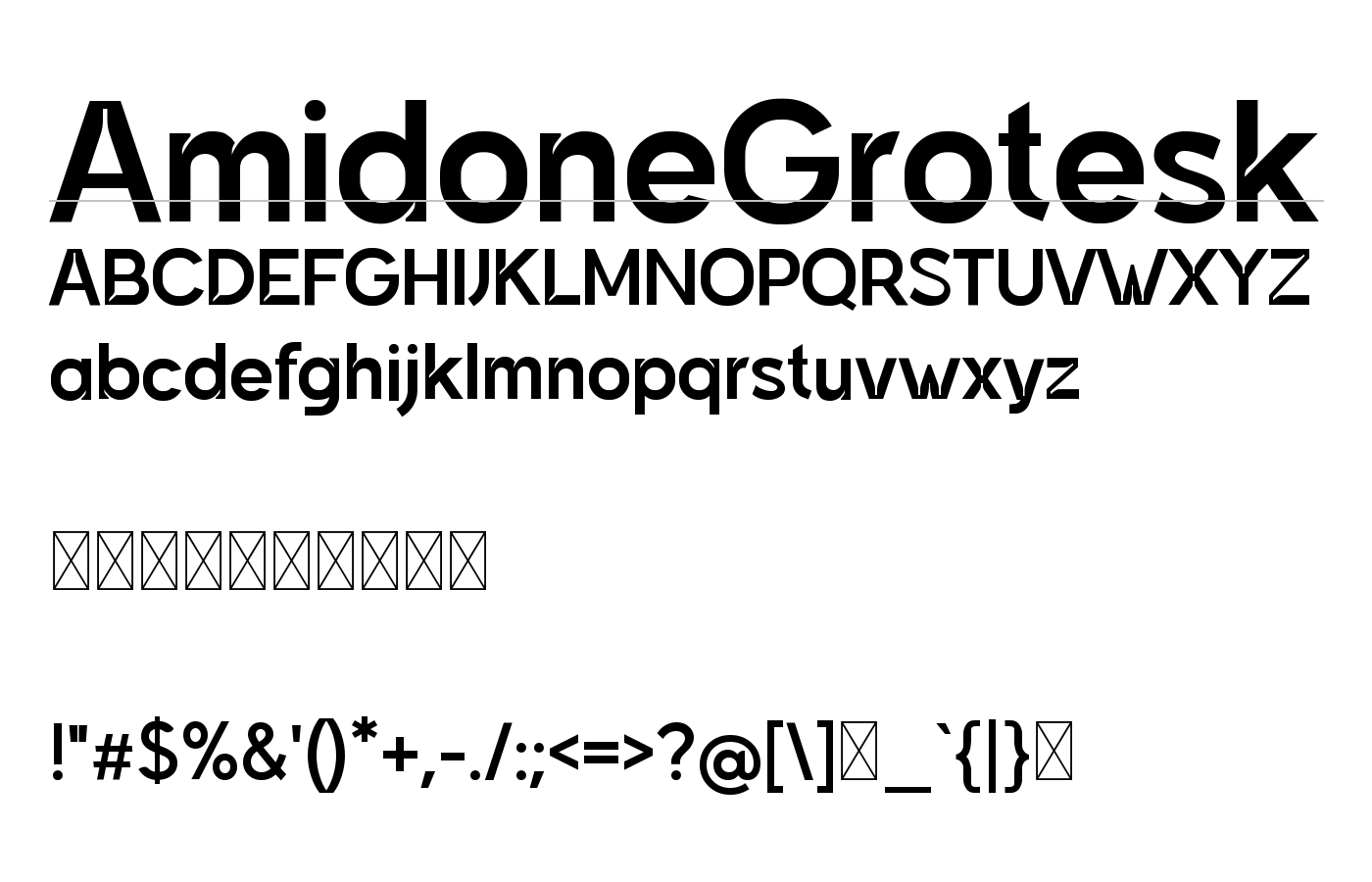 AmidoneGrotesk Font preview
