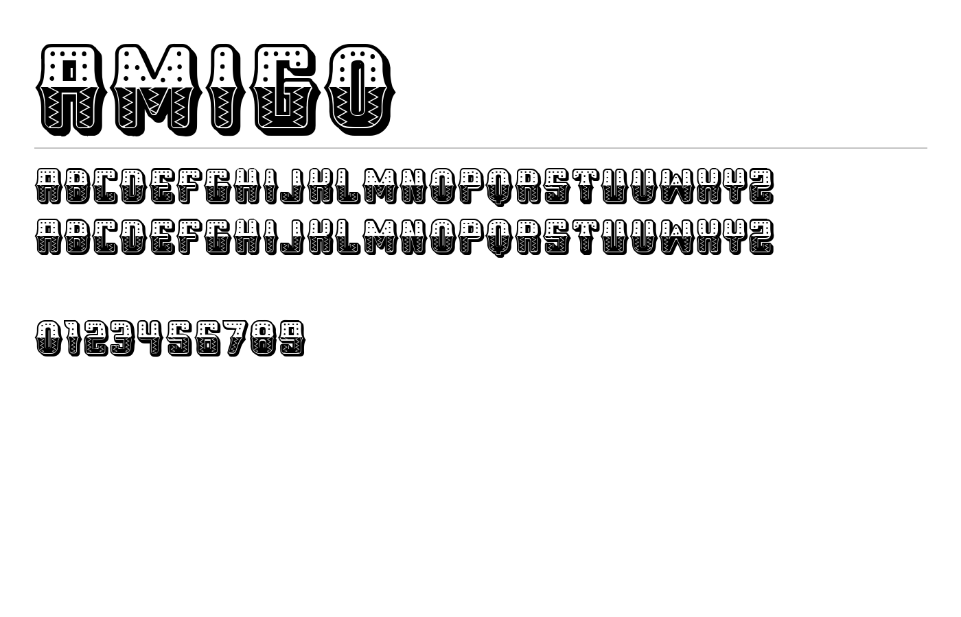 Amigo Font preview