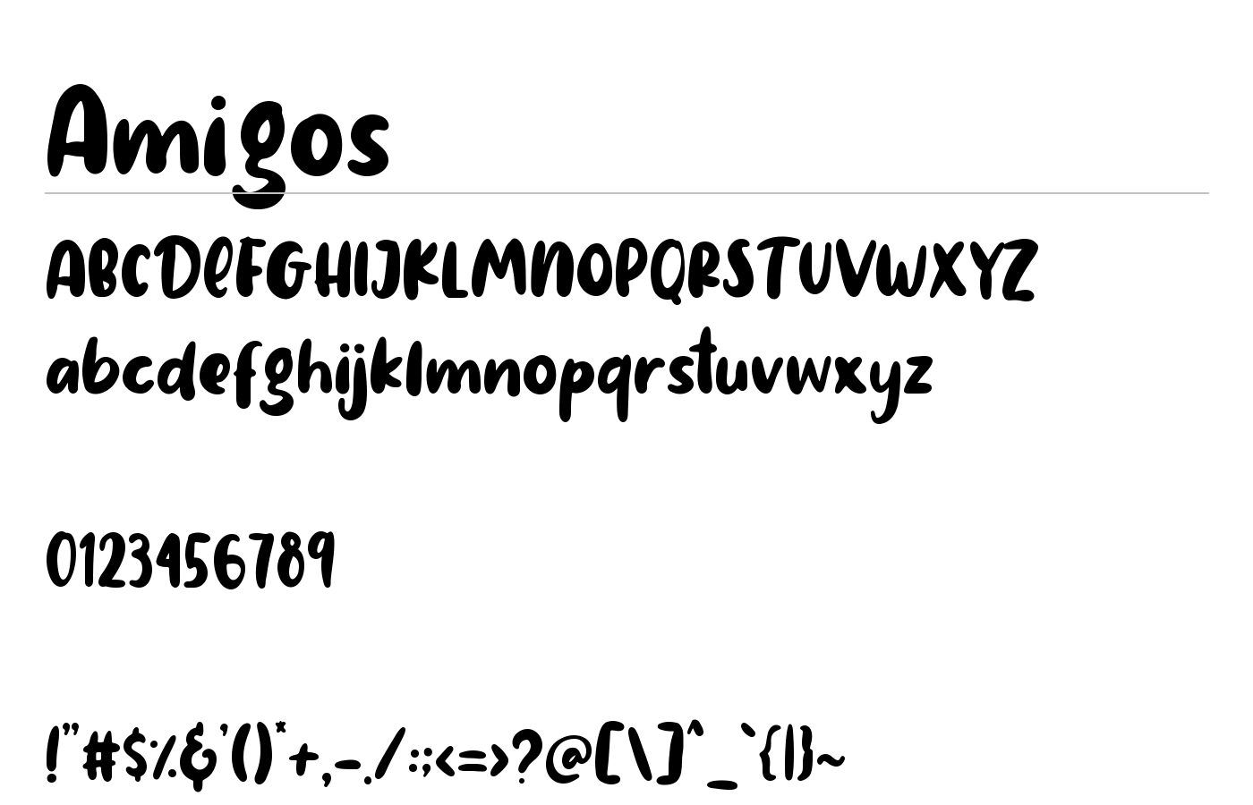 Amigos Font preview