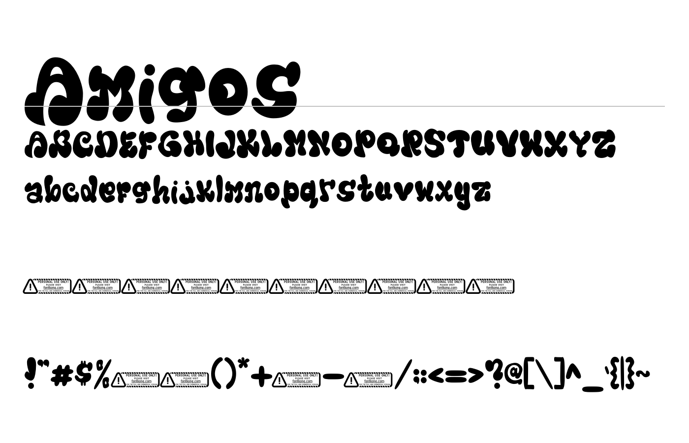 Amigos Font preview