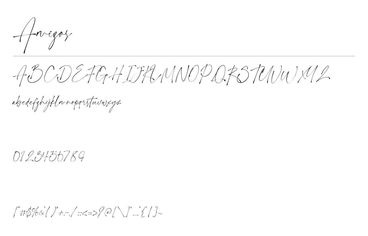 Amigos Font preview