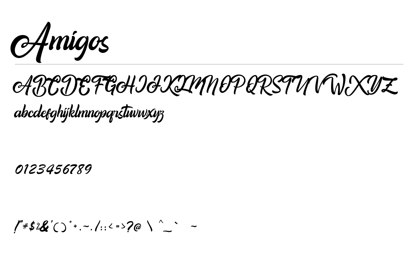 Amigos Font preview