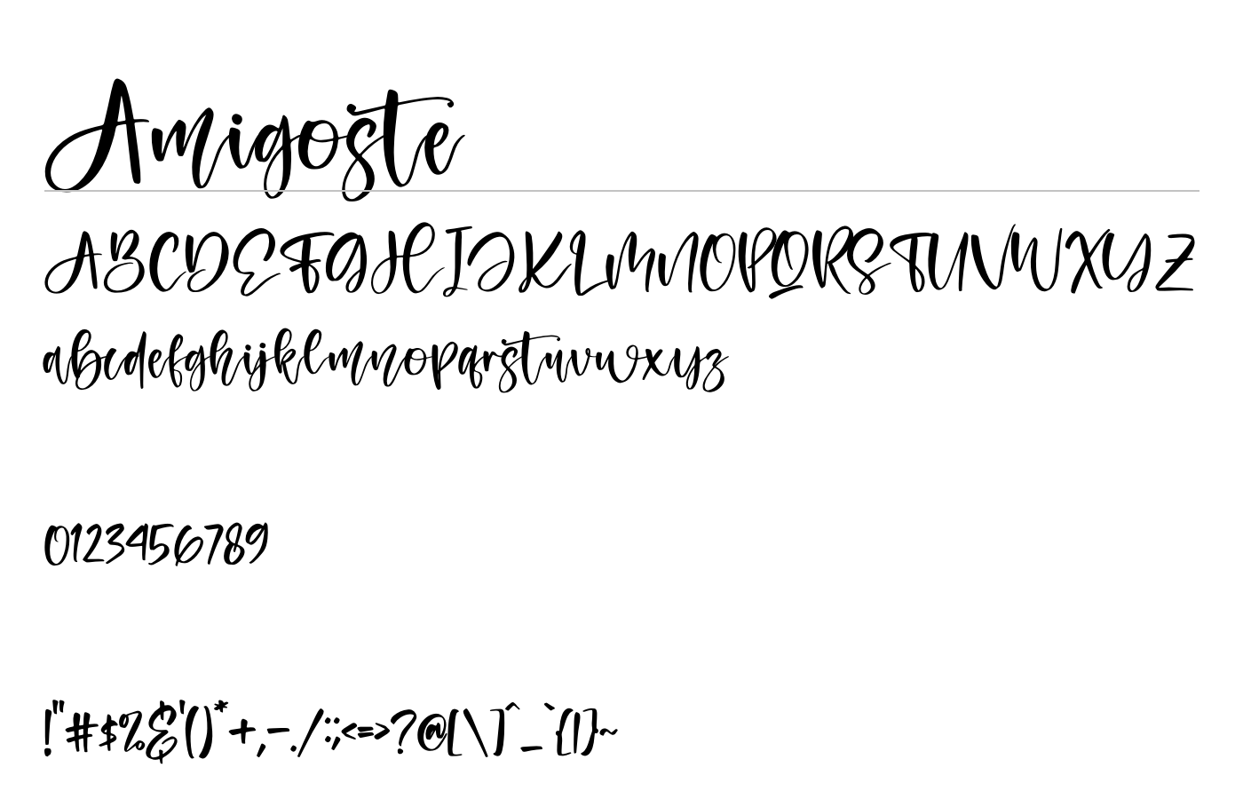 Amigoste Font preview