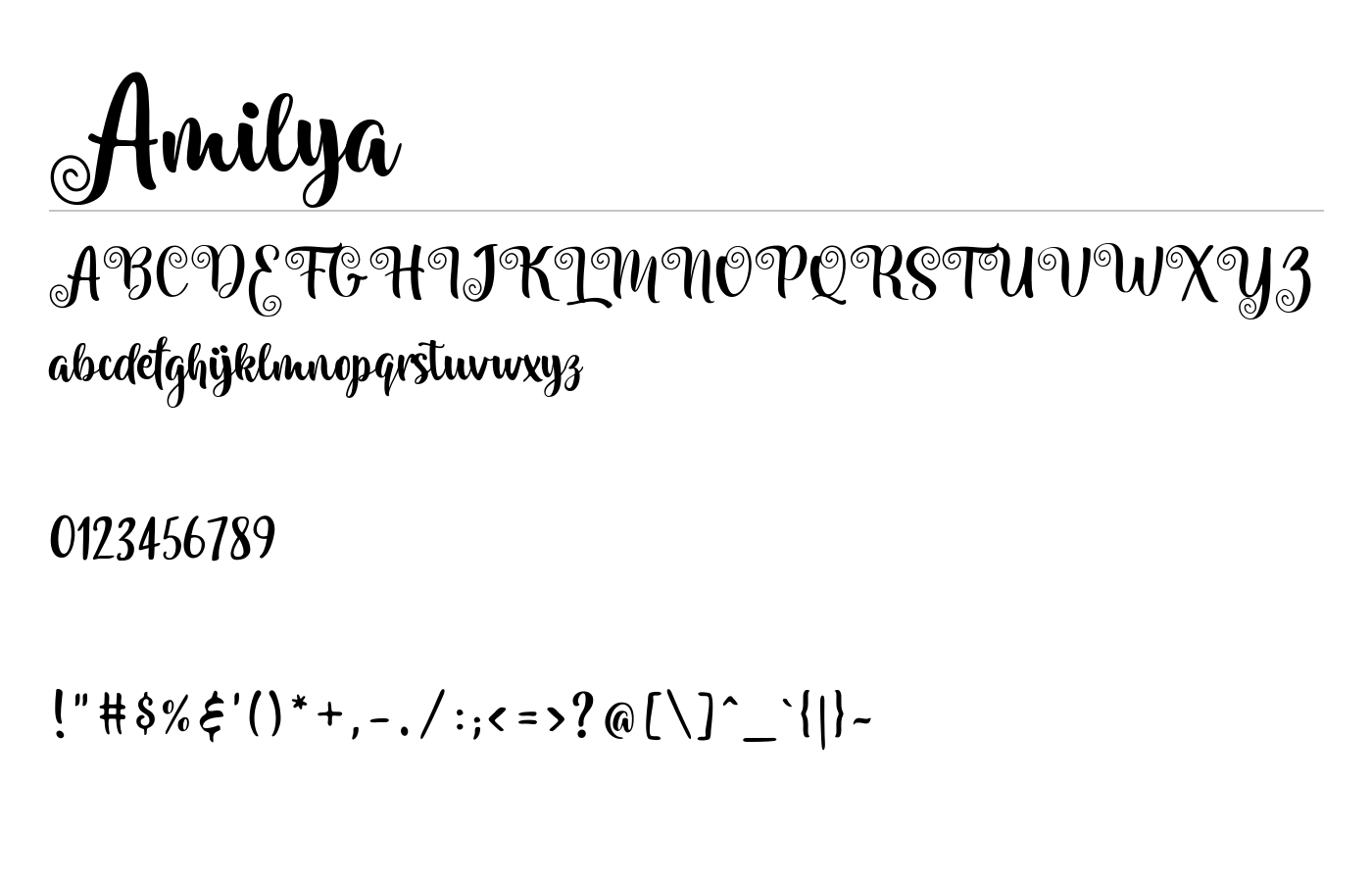 Amilya Font preview