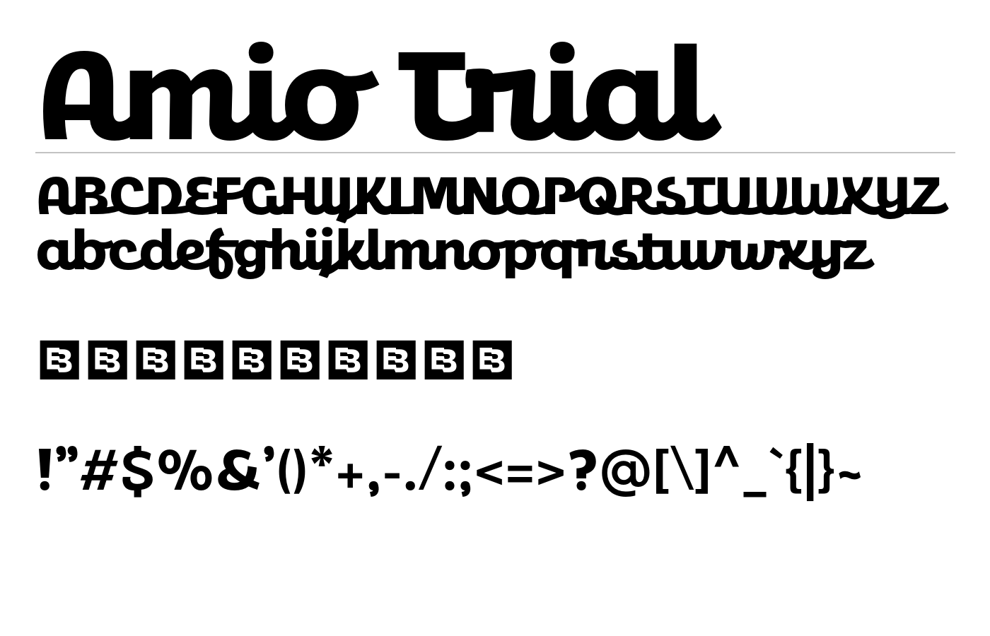 Amio Trial Font preview