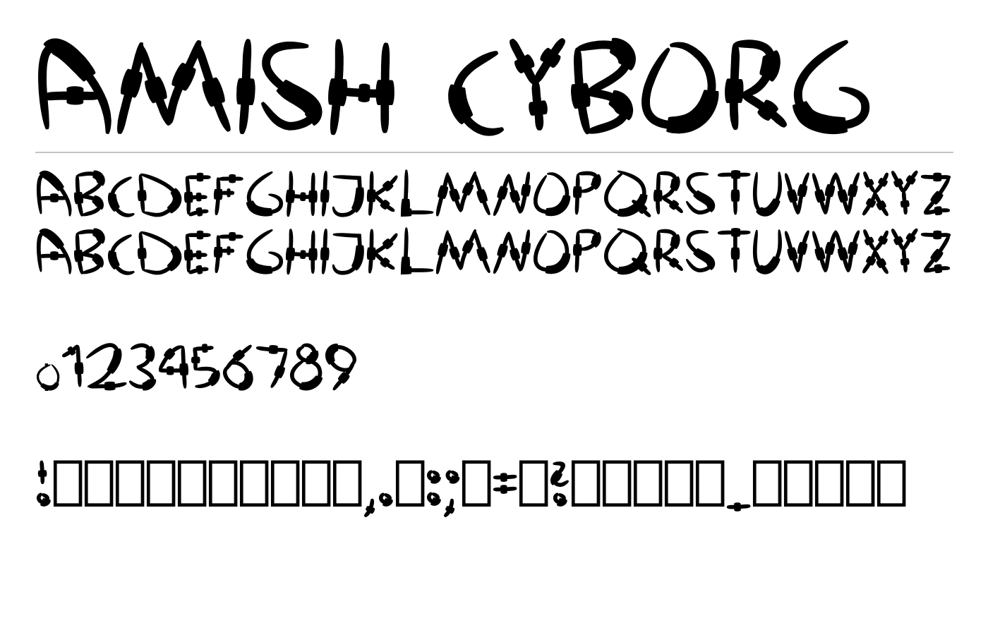 Amish Cyborg Font preview