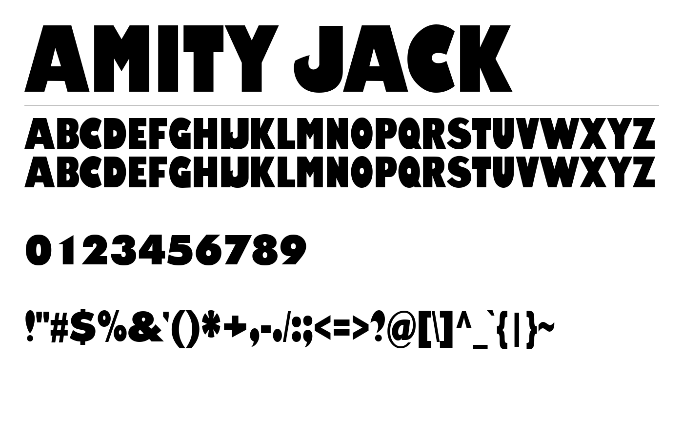 Amity Jack Font preview