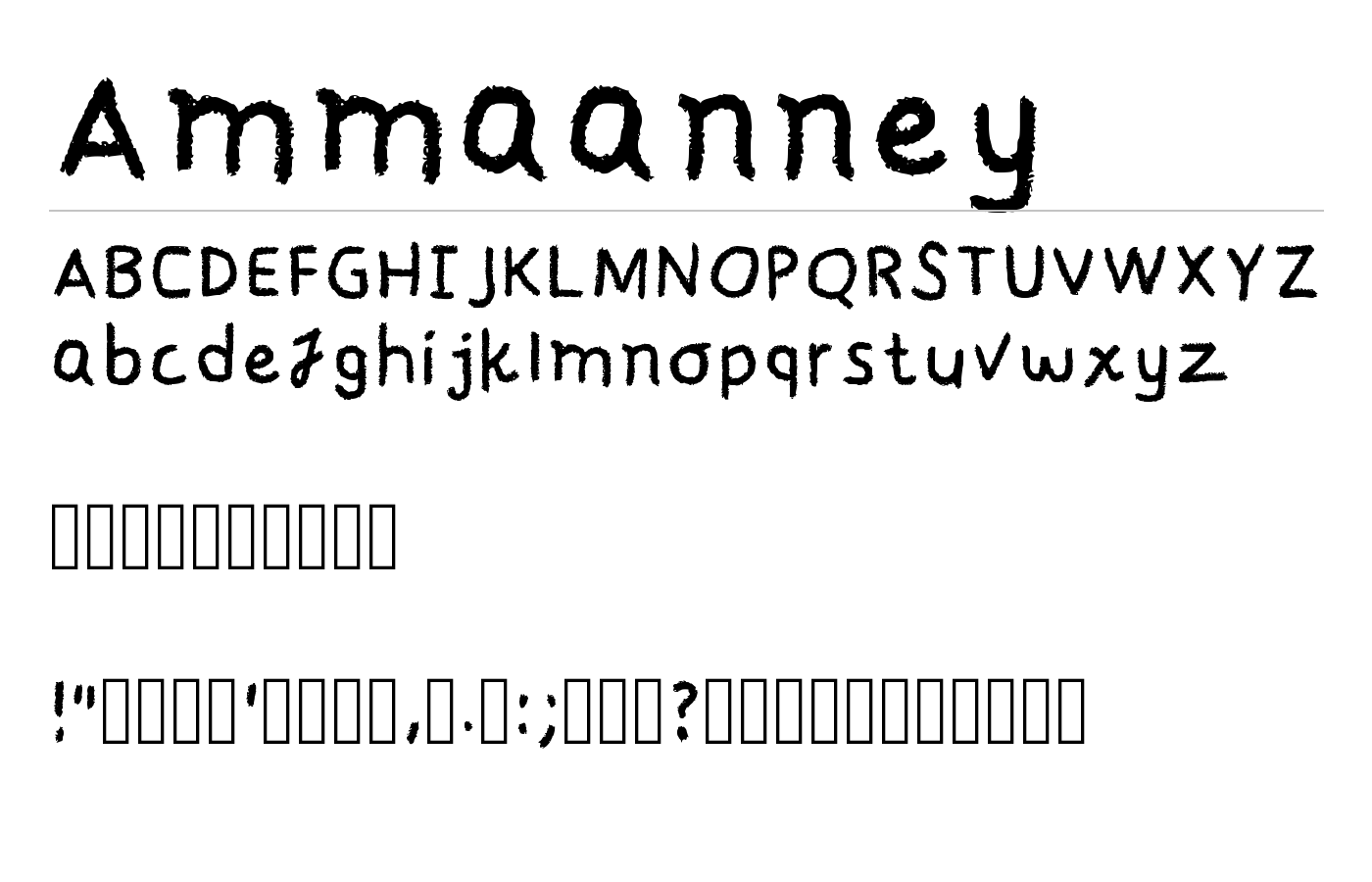 Ammaanney Font preview