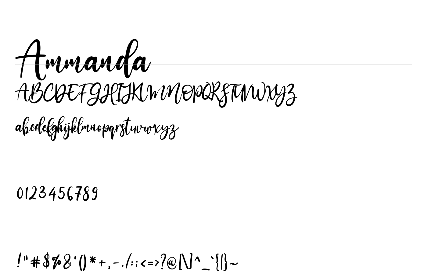 Ammanda Font preview