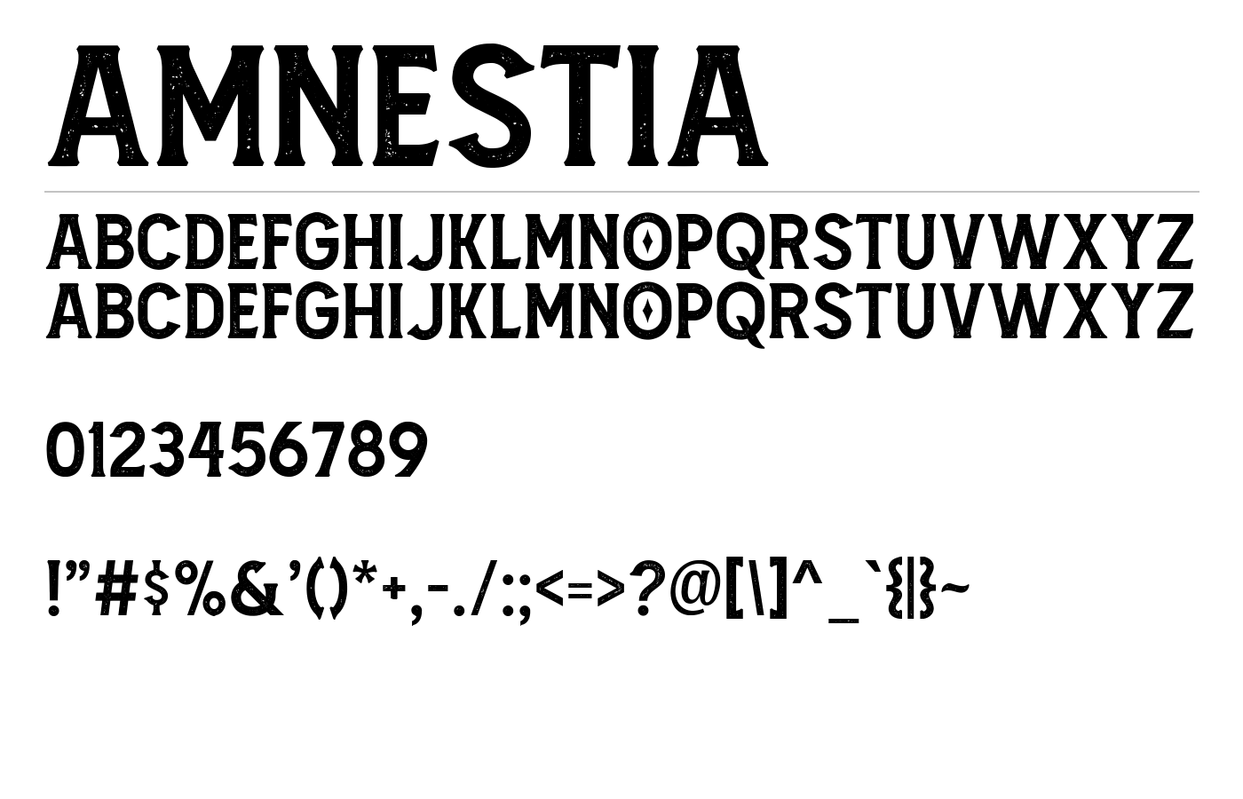 Amnestia Font preview
