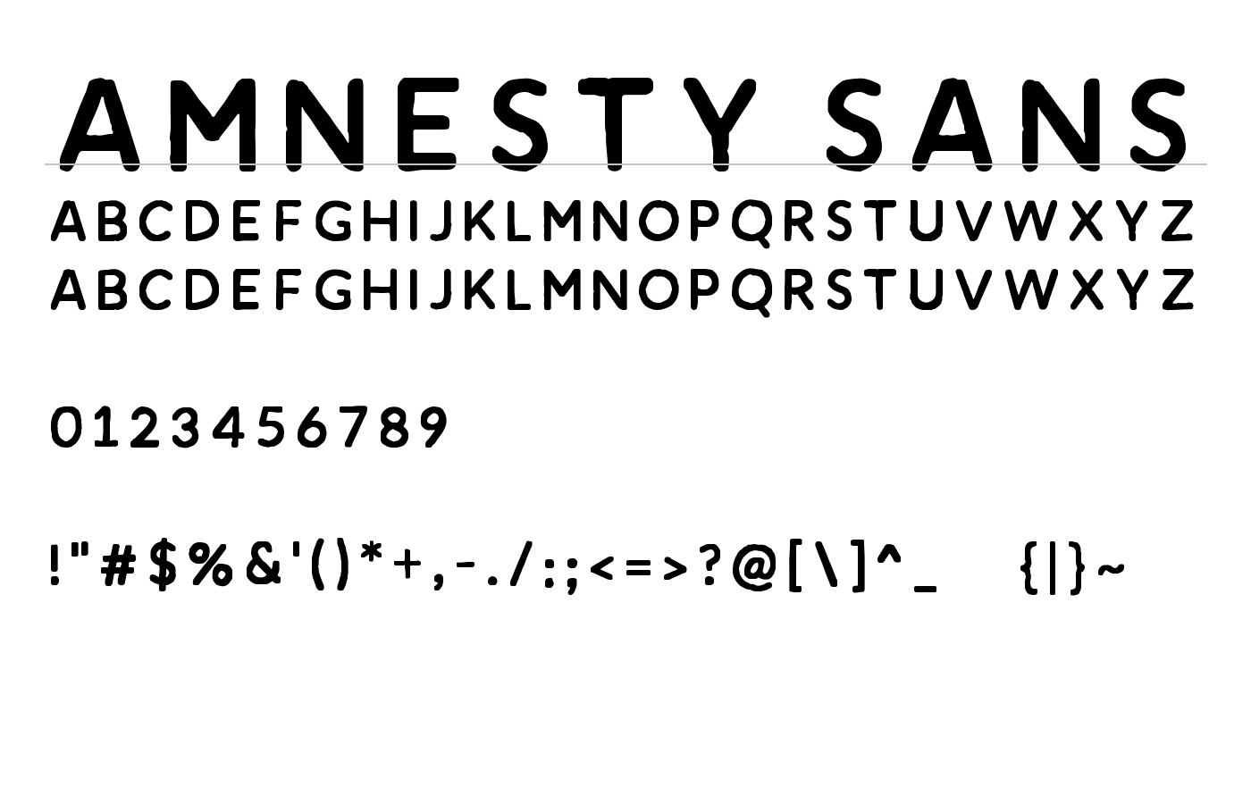 Amnesty Font preview