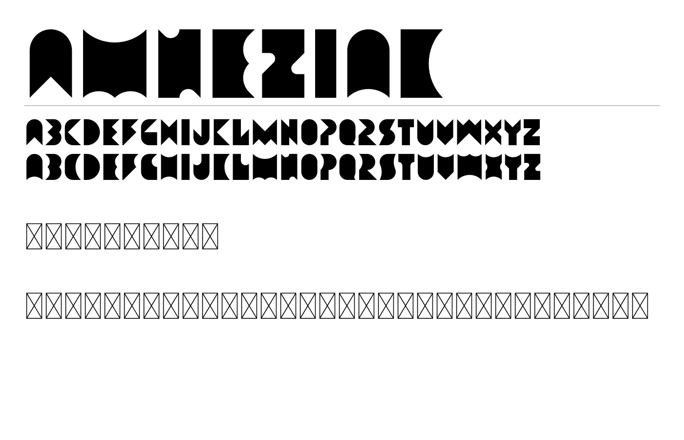 Amneziak Font preview