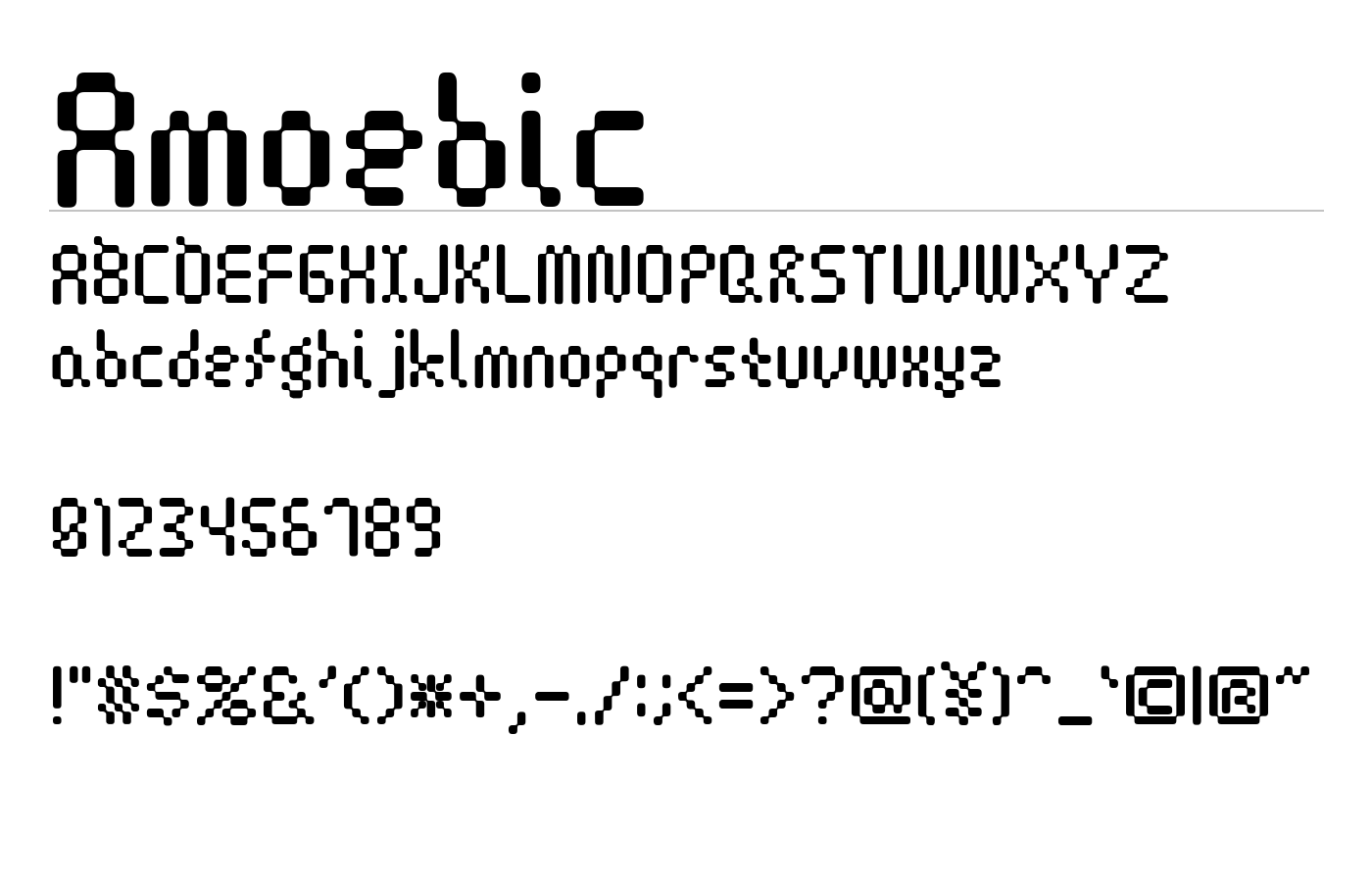 Amoebic Font preview