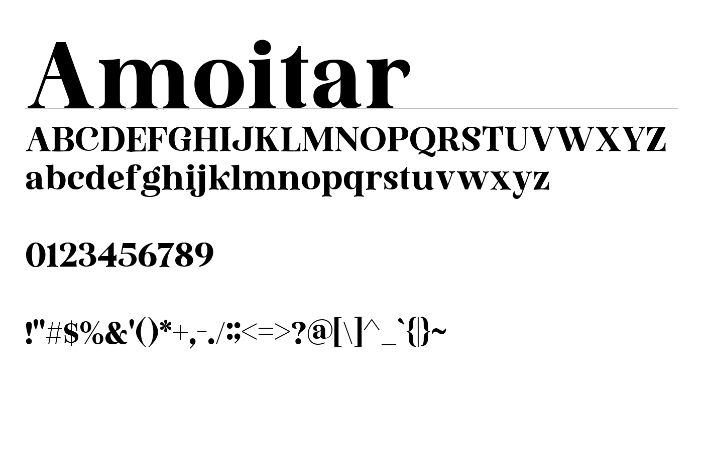 Amoitar Font preview