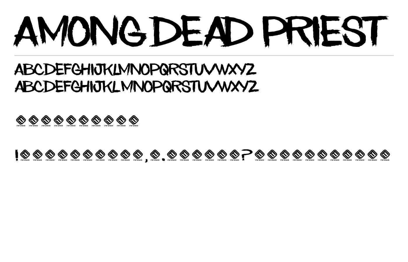 Among Dead Priest Font preview