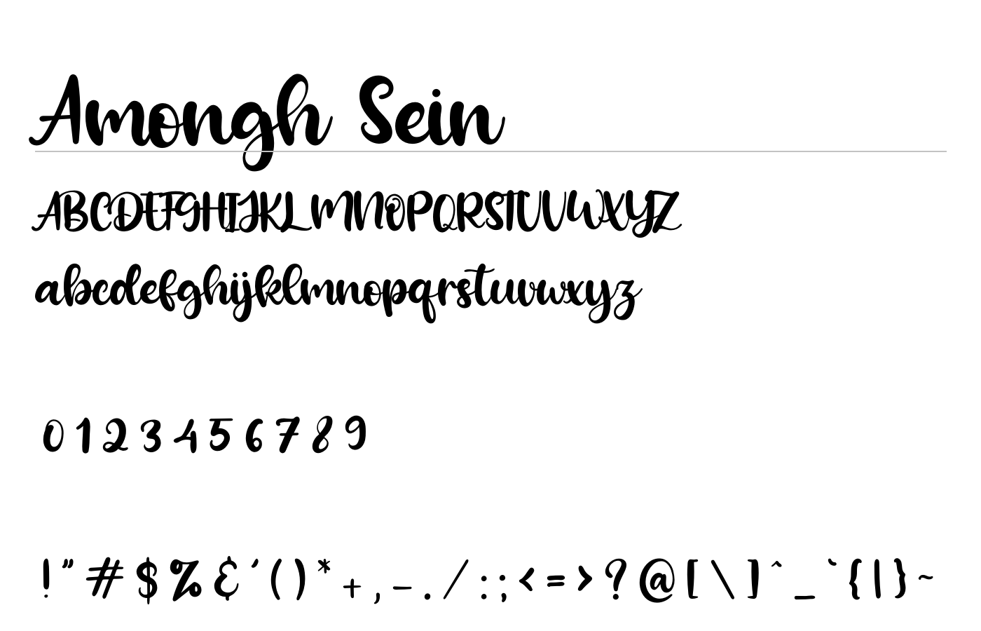 Amongh Sein Font preview