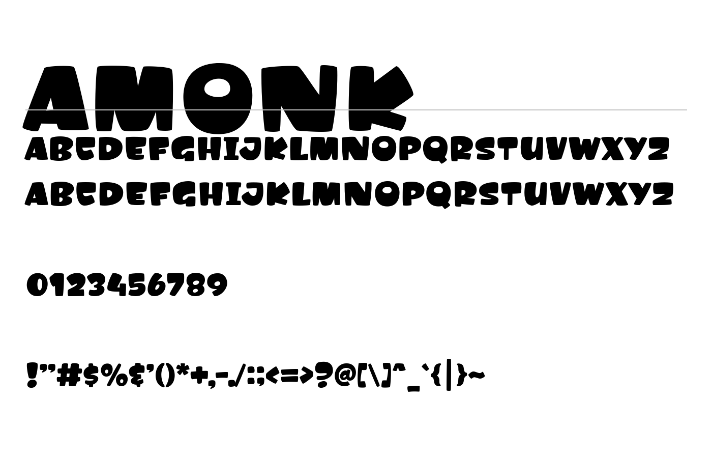Amonk Font preview