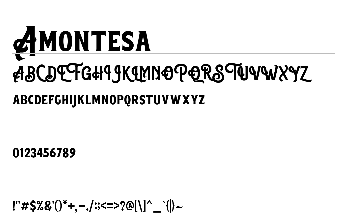 Amontesa Font preview