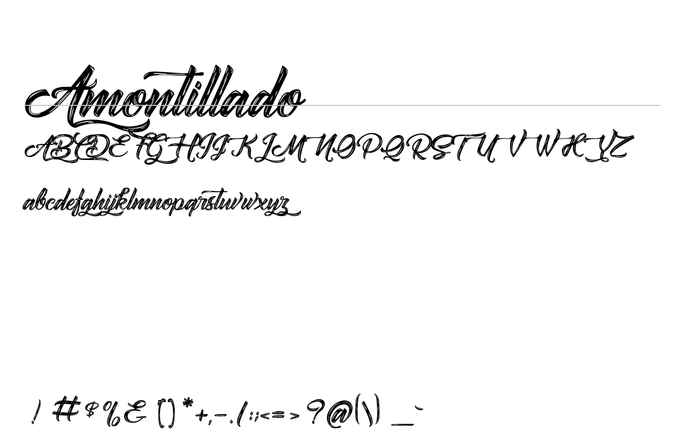 Amontillado Font preview