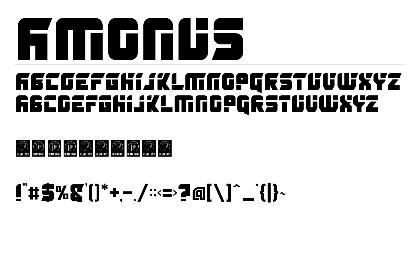 Amonus Font preview