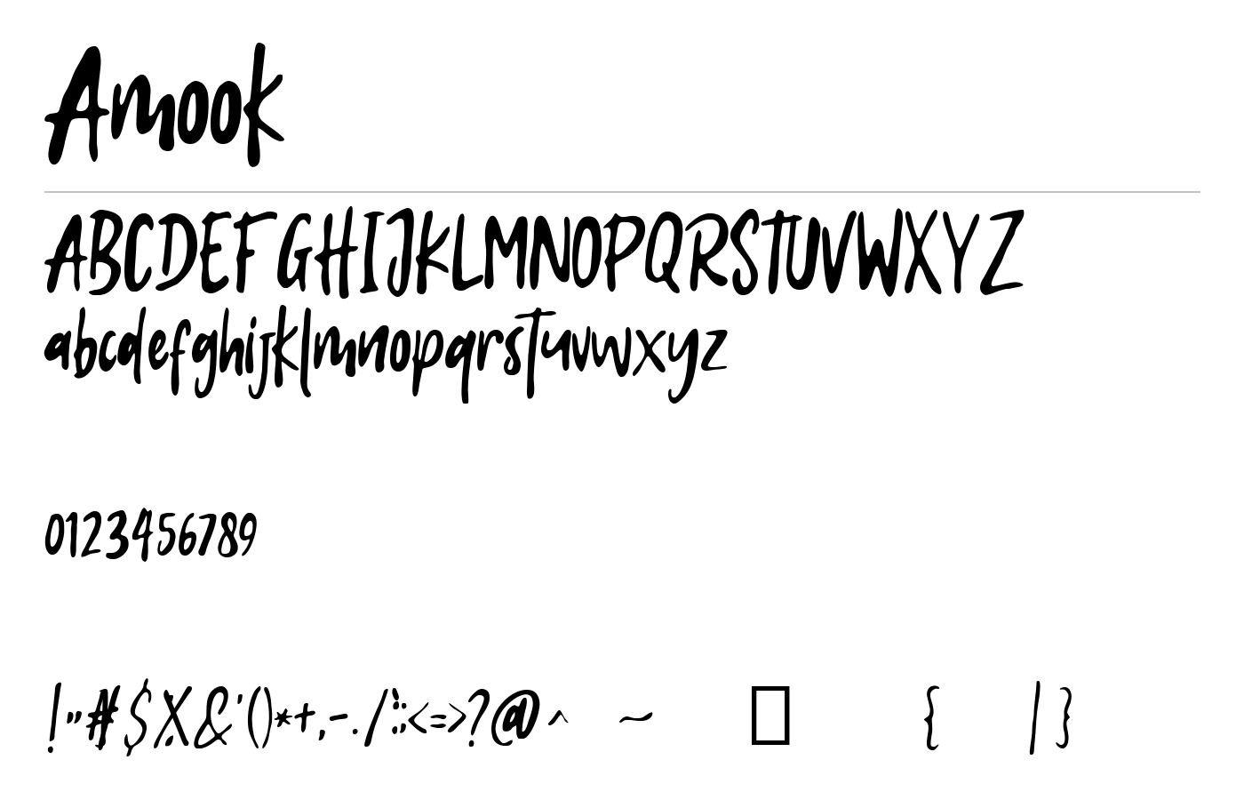 Amook Font preview