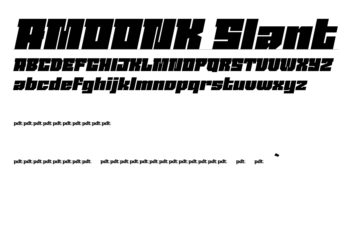 AMOONK trial Font preview