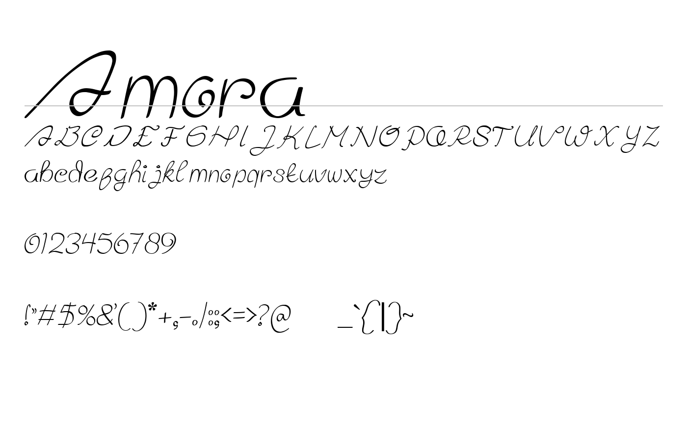 Amora Font preview