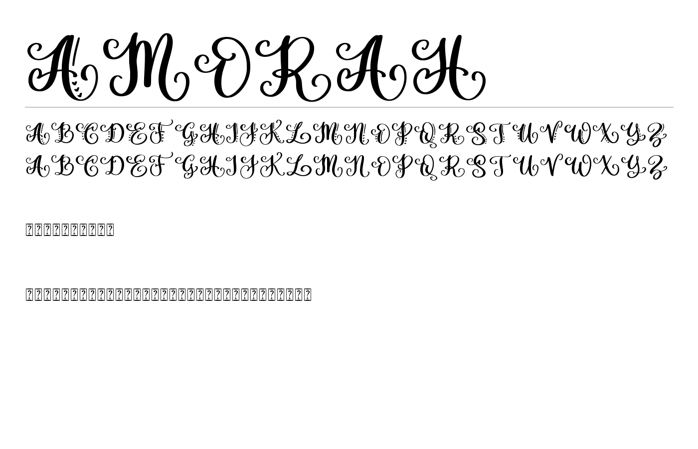 Amorah Font preview