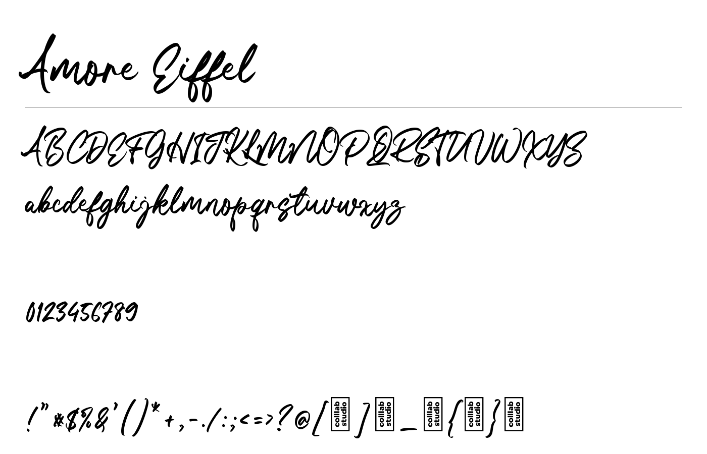 Amore Eiffel Font preview